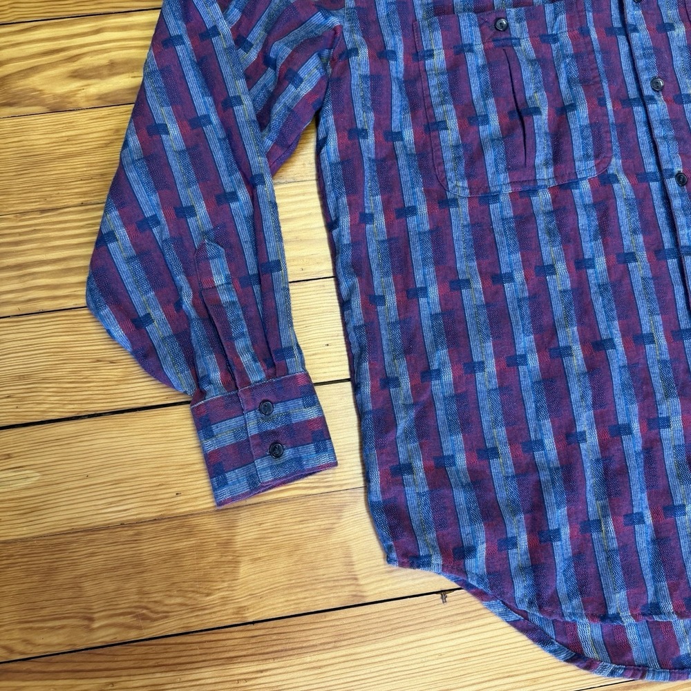 Vintage Levi Strauss Sutter Creek Cotton Flannel Plaid Button Up Shirt Large Red - Picture 8 of 13
